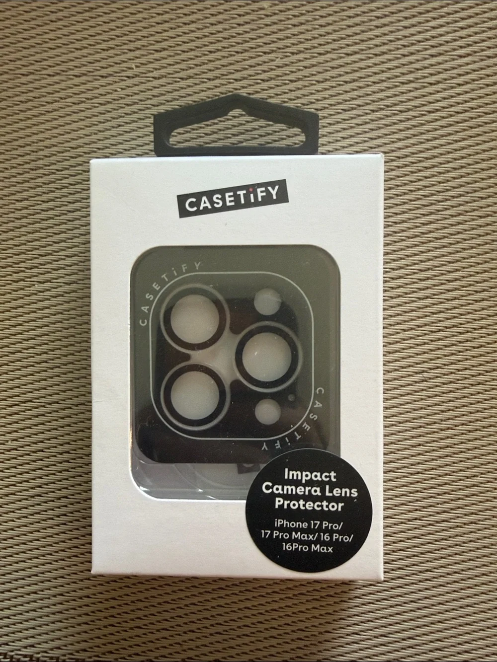 Casetify Black Camera Lens Protector for iPhone (Impact)